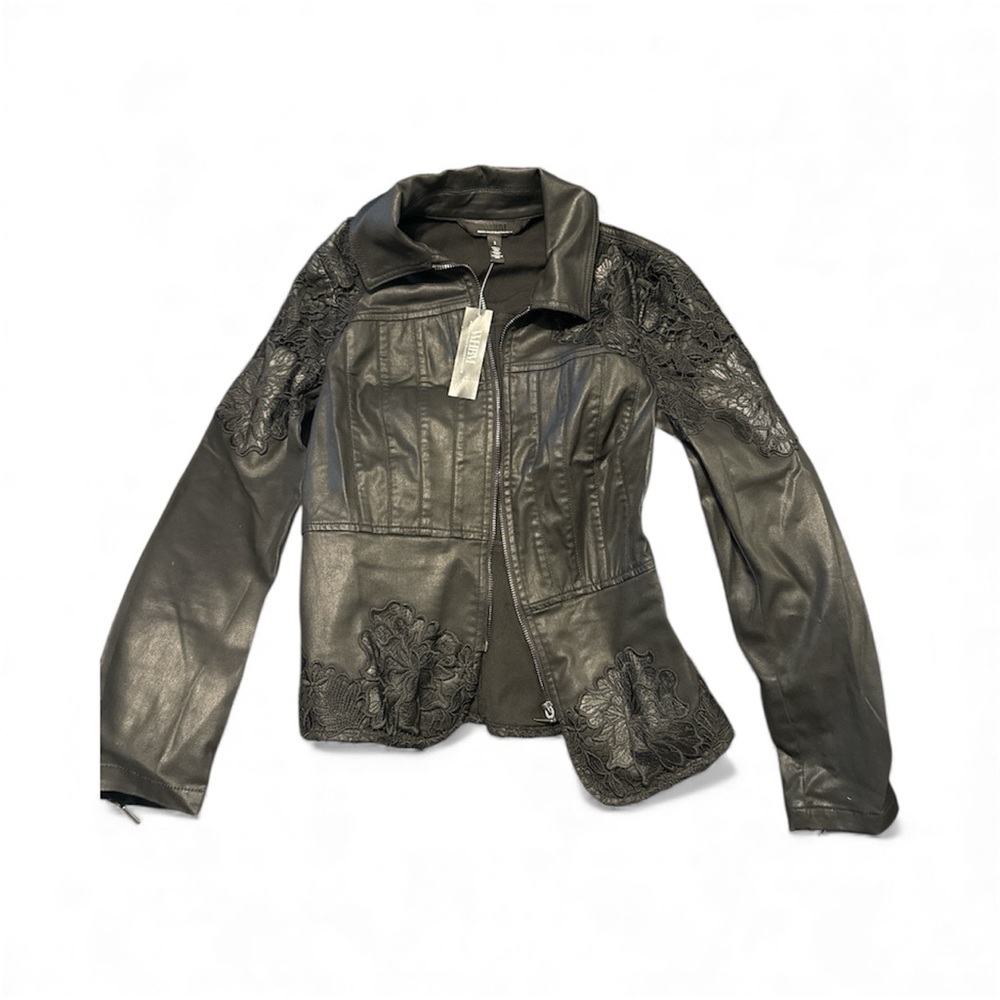 White House Black Market Black Leather Jacket